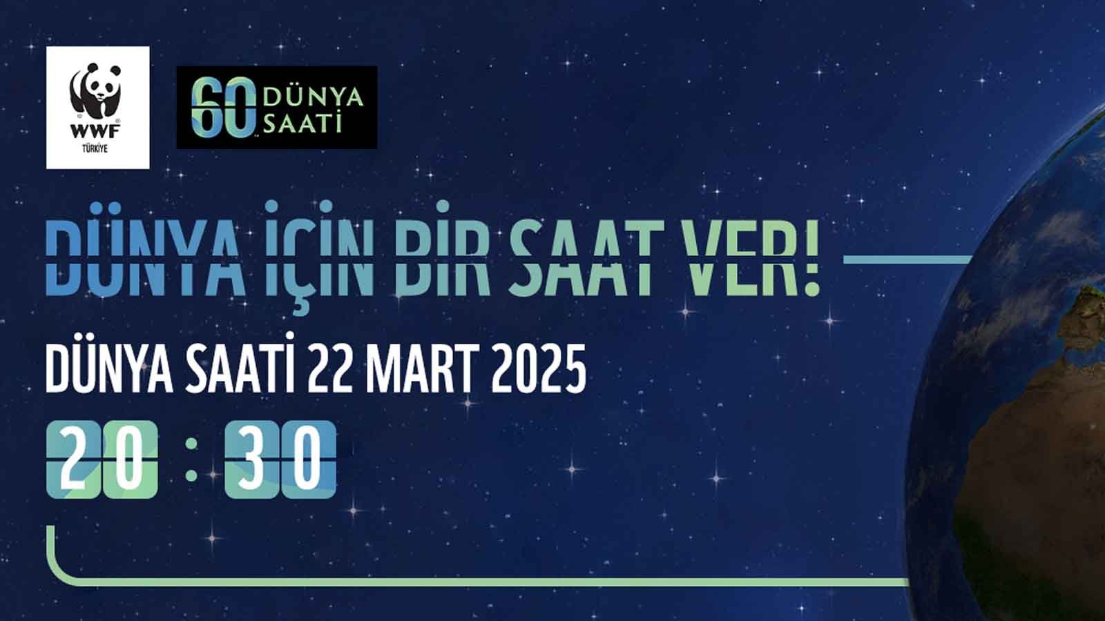 Dünya saati etkinliği geleceği korumak İçin bir saatinizi verin